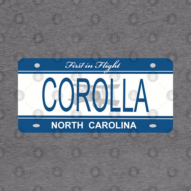 Corolla NC Lic Plate by Trent Tides